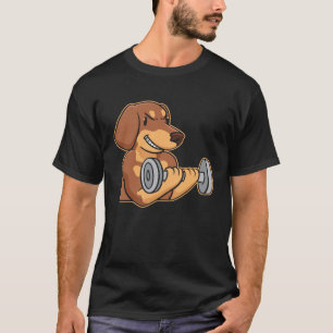 Dachshund Powerlifting Weightlifting Deadlifting T-Shirt
