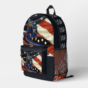 DACHSHUND  PRINTED BACKPACK