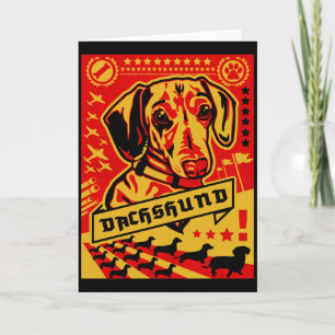 Dachshund Propaganda Card