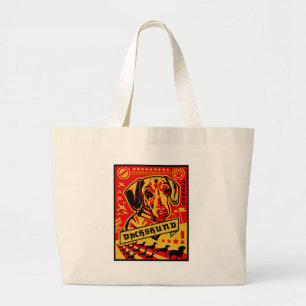 Dachshund Propaganda Large Tote Bag