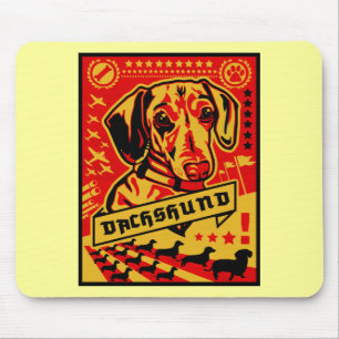 Dachshund Propaganda Mouse Pad