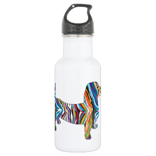 Dachshund - Psychedelic Zbra Doxie 532 Ml Water Bottle