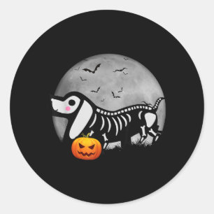 Dachshund Pumpkin Halloween For Women Sausage Dog Classic Round Sticker