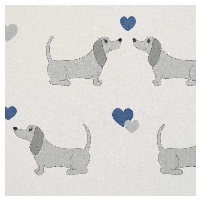 Dachshund Puppy Dog Fabric (Swatch)