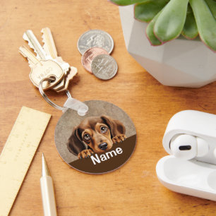 Dachshund Puppy Dog Pet Keychain