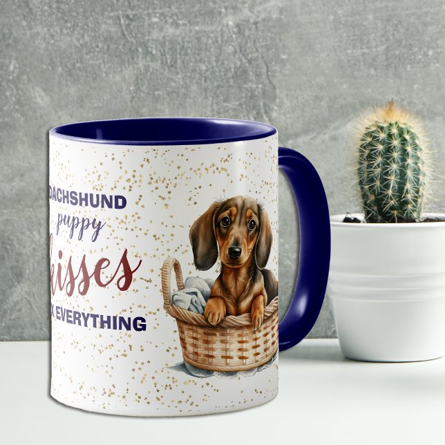 Dachshund Puppy Kisses Fix Everything Mug (Creator Uploaded)