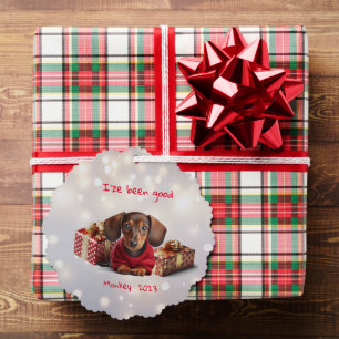 Dachshund Puppy Ornament Card