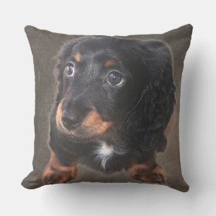 Dachshund Puppy Photo Custom Pillow
