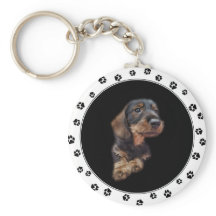 Dachshund Puppy Photo Keychain