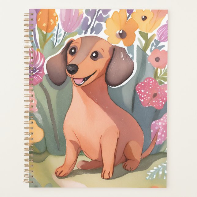 Dachshund Puppy | Watercolor Dog Pet (Devant)