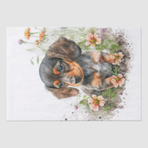 Dachshund Puppy Watercolor Tissue Paper