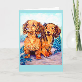 Dachshund Pups Greeting Cards