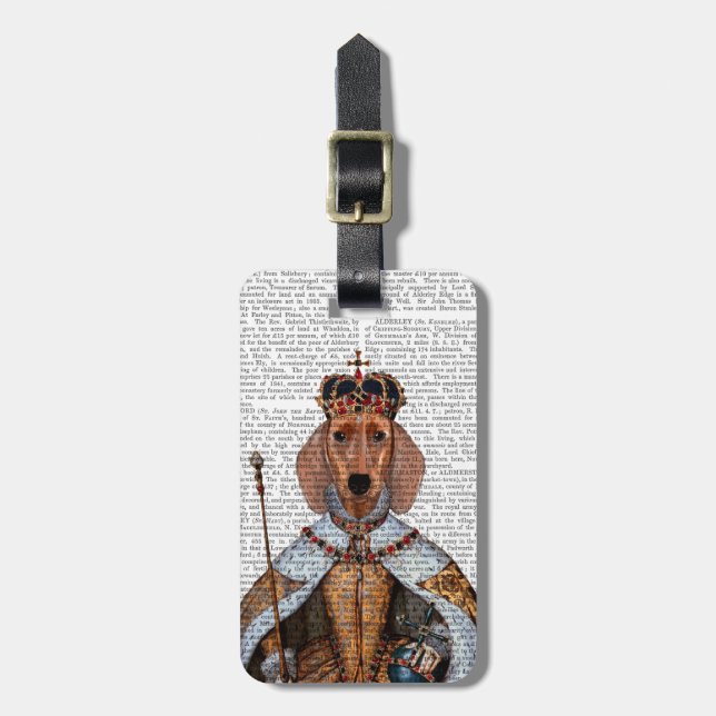 Dachshund Queen 2 Luggage Tag (Front Vertical)