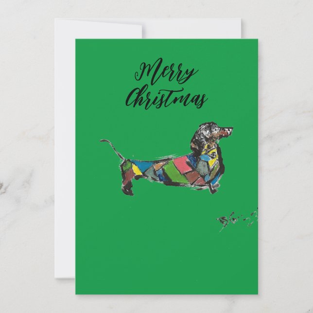 Dachshund R Holiday Card (Front)