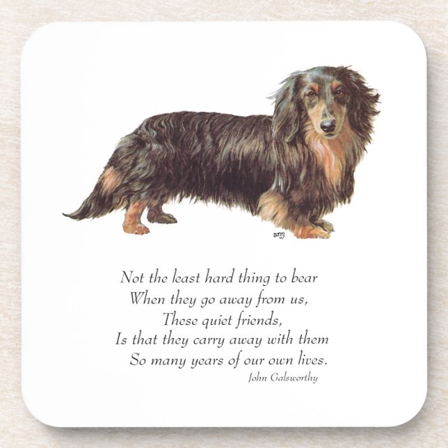 Dachshund Rainbow Bridge Coaster (Front)