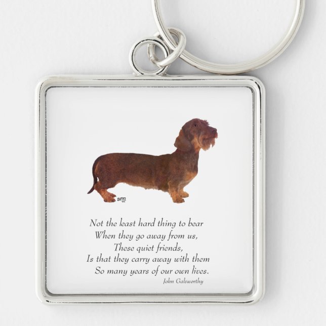 Dachshund Rainbow Bridge Keychain (Front)