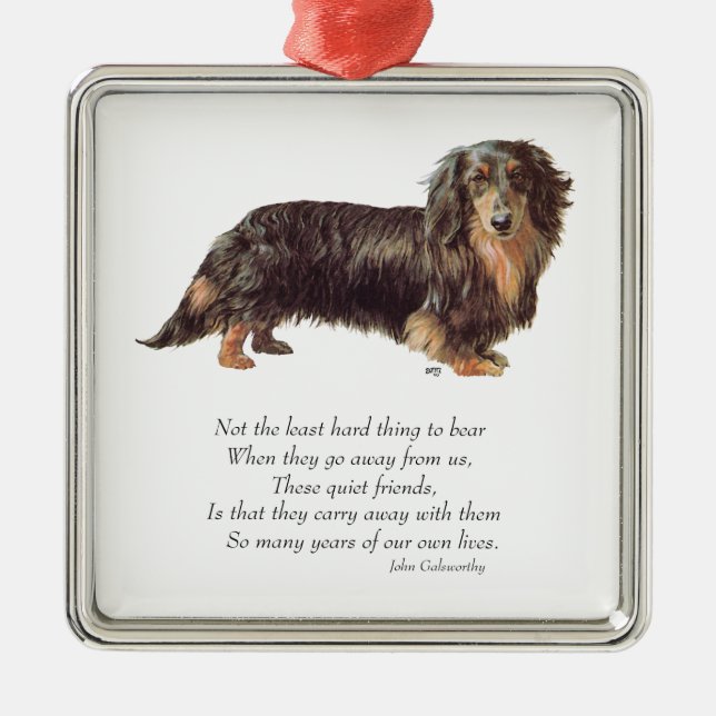 Dachshund Rainbow Bridge Metal Ornament (Front)
