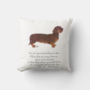 Dachshund Rainbow Bridge Throw Pillow