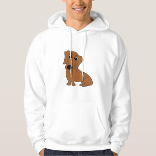 dachshund red cartoon unisex hoodie