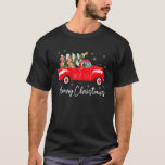 Dachshund Red Truck Christmas Santa Hat Dog Xmas T-Shirt<br><div class="desc">Dachshund Red Truck Christmas Santa Hat Dog Xmas</div>