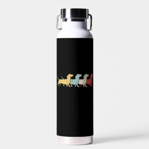 Dachshund Retro Vintage Water Bottle