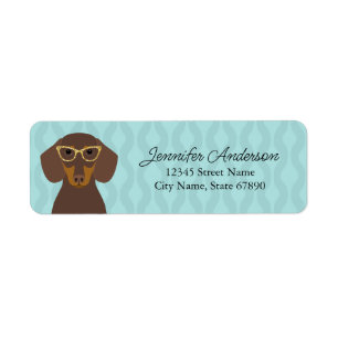 Dachshund Return Address Label