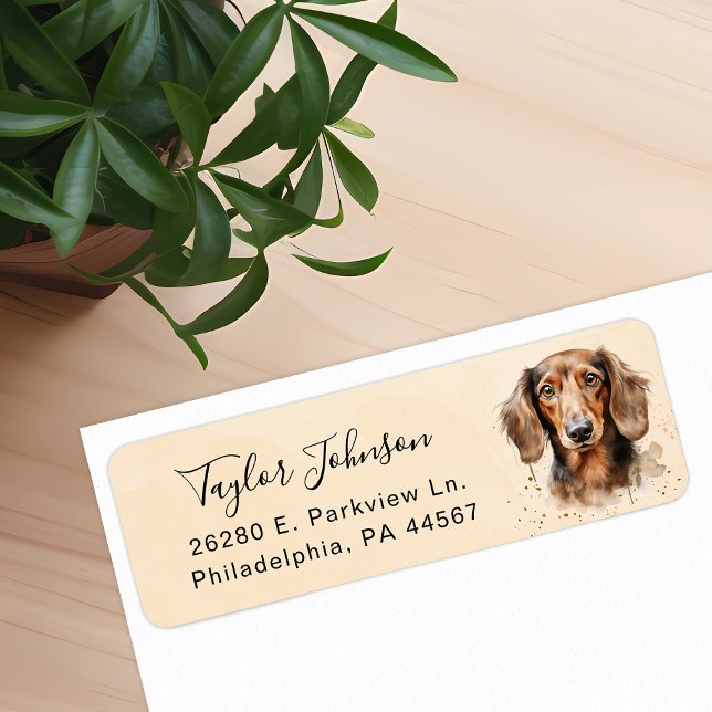 Dachshund Return Address Label (Creator Uploaded)