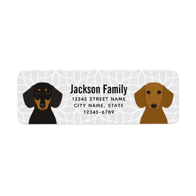 Dachshund Return Address Labels (Front)