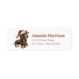 Dachshund Return Address Labels