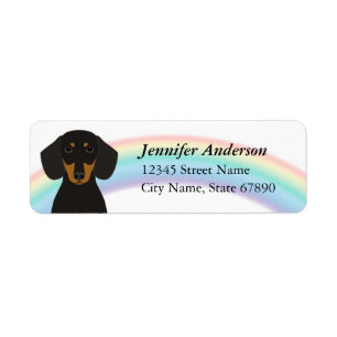 Dachshund Return Address Labels