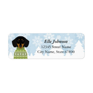 Dachshund Return Address Labels