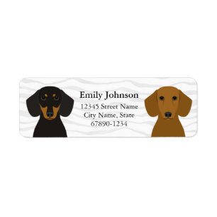Dachshund Return Address Labels