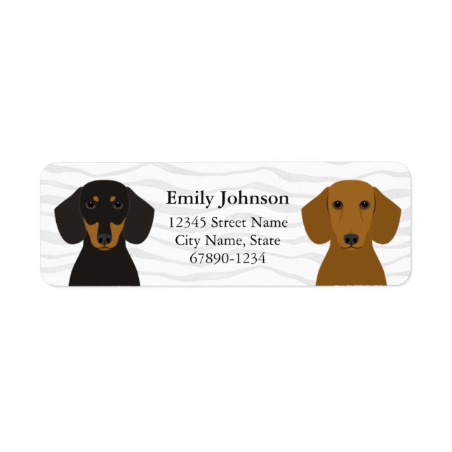 Dachshund Return Address Labels (Front)