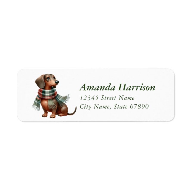 Dachshund Return Address Labels (Front)