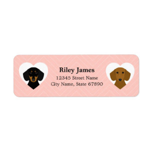 Dachshund Return Address Labels