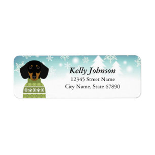 Dachshund Return Address Labels