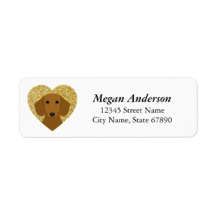 Dachshund Return Address Labels