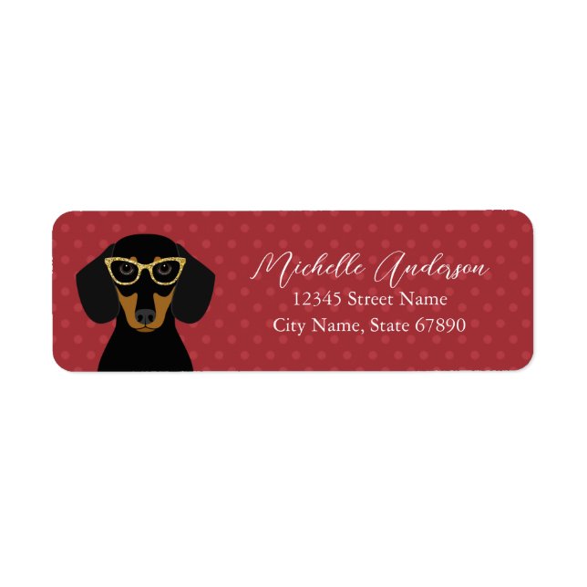 Dachshund Return Address Labels (Front)