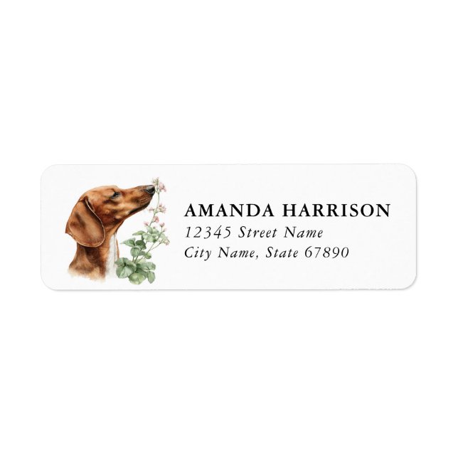 Dachshund Return Address Labels (Front)