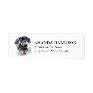 Dachshund Return Address Labels