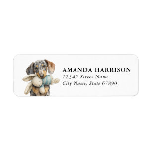 Dachshund Return Address Labels