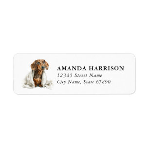 Dachshund Return Address Labels