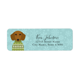 Dachshund Return Address Labels
