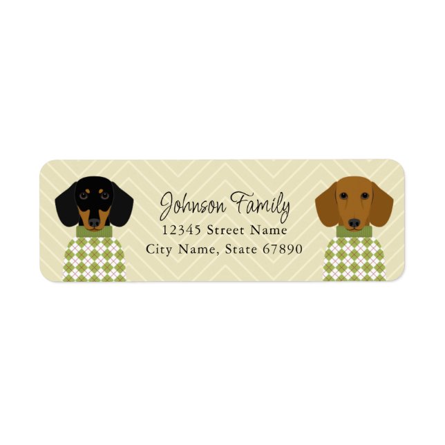 Dachshund Return Address Labels (Front)