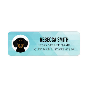 Dachshund Return Address Labels