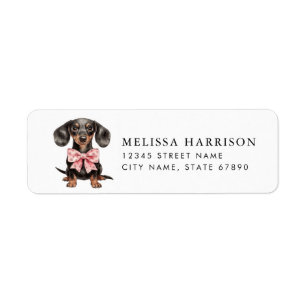Dachshund Return Address Labels