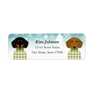 Dachshund Return Address Labels