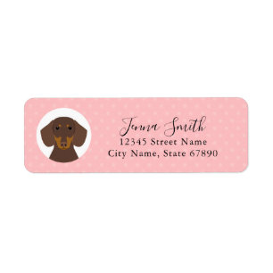 Dachshund Return Address Labels
