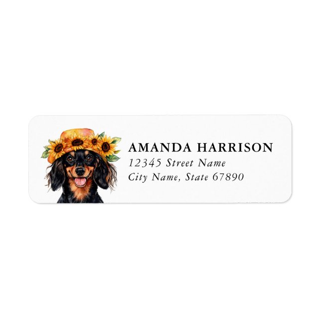 Dachshund Return Address Labels (Front)