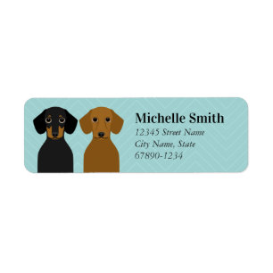 Dachshund Return Address Labels